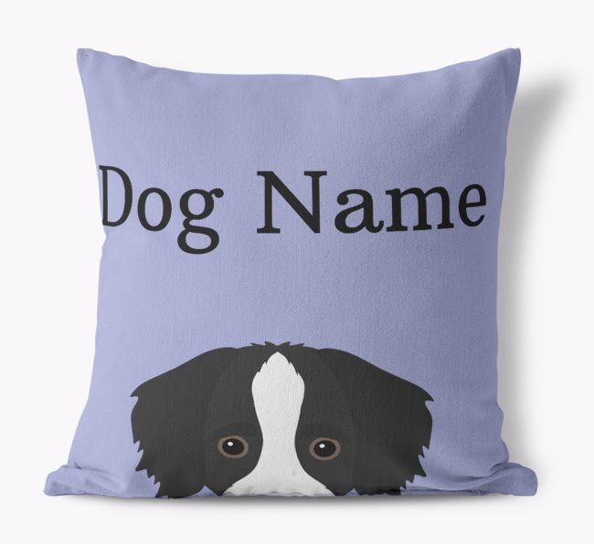 {dogsName}'s Icon & Name: Personalized {breedFullName} Canvas Pillow